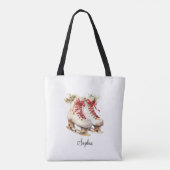 Gepersonaliseerde Ice Skating Canvas tas Aangepast (Achterkant)