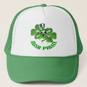 Gepersonaliseerde Ierse piraat St Patrick's day Trucker Pet