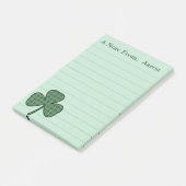 Gepersonaliseerde Ierse Shamrock Post It Notes Gif (Schuin)