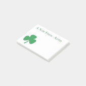 Gepersonaliseerde Ierse Shamrock Post It Notes Gif (Schuin)