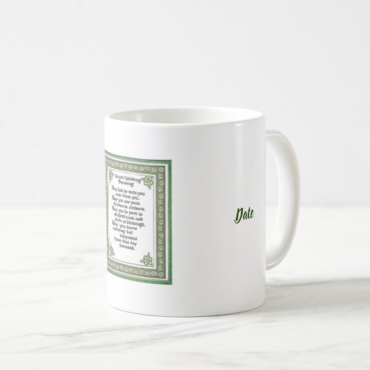 Gepersonaliseerde Ierse trouwzegen mok (Voorkant rechts)