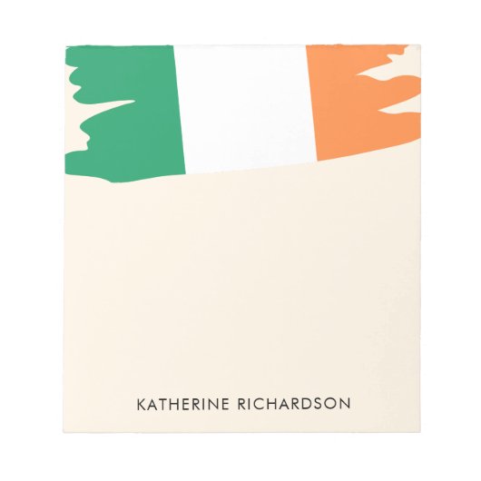 Gepersonaliseerde Ierse vlag Notitieblok (Voorkant)