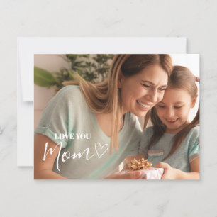 Gepersonaliseerde 'Ik hou van jou, mama'-foto Briefkaart