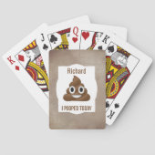 Gepersonaliseerde ik poepte vandaag grappige emoti pokerkaarten (Achterkant)