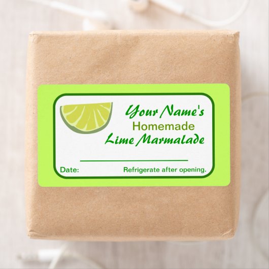 Gepersonaliseerde inbliketiketten Limoen behoudt a Etiket (Insitu)