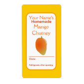 Gepersonaliseerde inbliketiketten voor Jars Mango  Etiket (Voorkant)