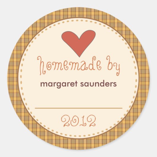 Gepersonaliseerde inblikken Stickers - Rond Amber  (Voorkant)