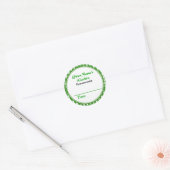 Gepersonaliseerde inbliklabels rond Sticker groen (Envelop)
