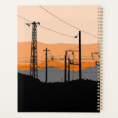 Gepersonaliseerde industriële zonsondergang elektr planner (Achterkant)