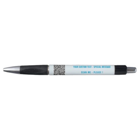 Gepersonaliseerde informatie over QR-code Tekst en Pen (Voorkant)