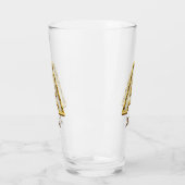 Gepersonaliseerde Initiaal A Monogram Gold Typogra Glas (Links)