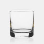 Gepersonaliseerde Initiaal A Monogram Gold Typogra Whisky Glas (Links)
