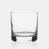 Gepersonaliseerde Initiaal A Monogram Gold Typogra Whisky Glas (Rechts)