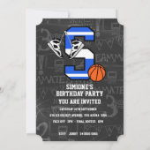 Gepersonaliseerde Initiaal basketbal letter S Kaart (Achterkant)