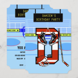 Gepersonaliseerde Initiaal letter D ijshockey Kaart