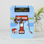 Gepersonaliseerde Initiaal letter T ijshockey Kaart (Staand voorkant)