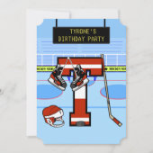 Gepersonaliseerde Initiaal letter T ijshockey Kaart (Voorkant)