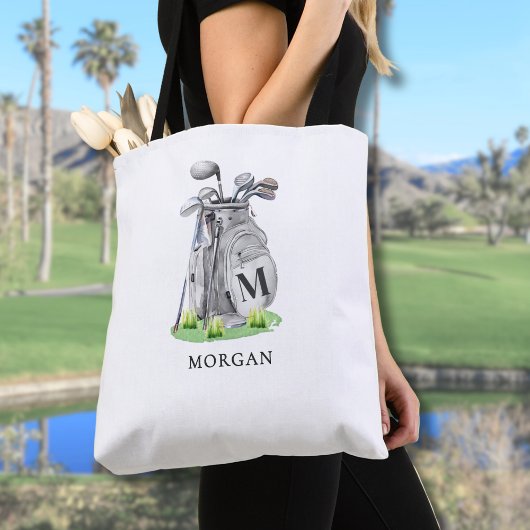 Gepersonaliseerde Initiaal naam Monogram Golf Draagtas