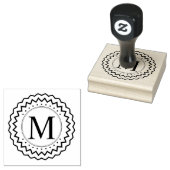 Gepersonaliseerde Initialen badge label zegel rubb Rubberstempel (Gestempeld)