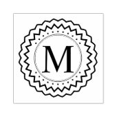 Gepersonaliseerde Initialen badge label zegel rubb Rubberstempel (Afrduk)