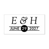 Gepersonaliseerde Initialen en datum Zelfinktende Stempel (Design)
