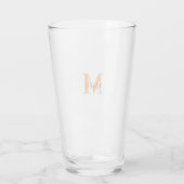 Gepersonaliseerde Initialen en naam Monogram Glas (Achterkant)