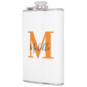 Gepersonaliseerde Initialen en naam Monogram Heupfles (Links)