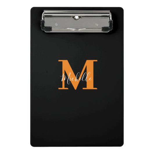 Gepersonaliseerde Initialen en naam Monogram Mini Klembord (Voorkant)