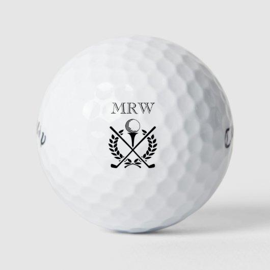 Gepersonaliseerde Initialen Monogram Generic Crest Golfballen (Voorkant)