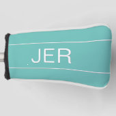 Gepersonaliseerde Initialen Monogram Lichte Blauwg Golfheadcover (Voorkant)