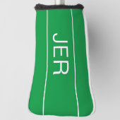 Gepersonaliseerde Initialen Monogrammed Groene Bes Golfheadcover (Draai 90)