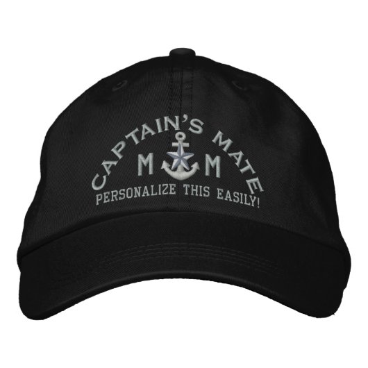 Gepersonaliseerde Initialen Tekst Captain's Mate S Pet (Voorkant)