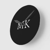 Gepersonaliseerde Initialen van het Monogram Moder Ronde Klok (Hoek)