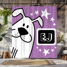 Gepersonaliseerde Initialen Zwart-wit Hond