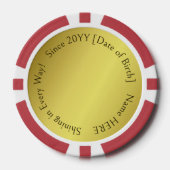 Gepersonaliseerde, Inspirerend foto Shining Birthd Poker Chips (Voorkant)