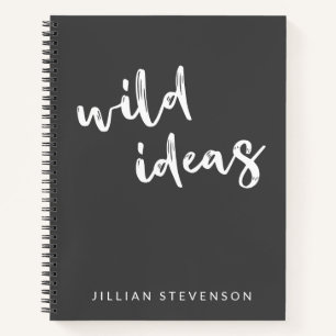 Gepersonaliseerde Inspirerend ideeën zwart en wit Notitieboek