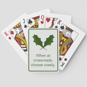 Gepersonaliseerde Inspirerend Quote, Green Leaf Ar Pokerkaarten