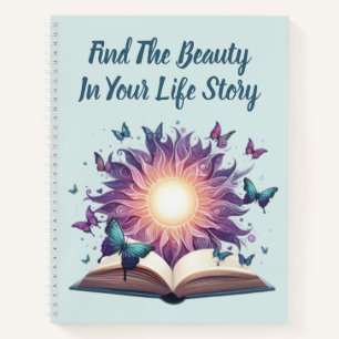 Gepersonaliseerde Inspirerend Waterverf vlinder Notitieboek
