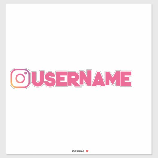 Gepersonaliseerde Instagram naam Vinyl Decal Sticker (Vel)