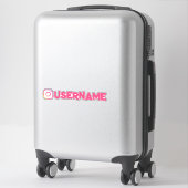 Gepersonaliseerde Instagram naam Vinyl Decal Sticker (Koffer)