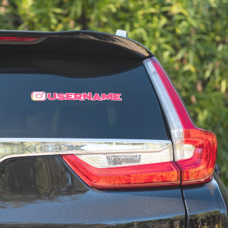 Gepersonaliseerde Instagram naam Vinyl Decal Sticker