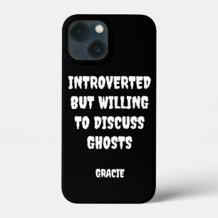 Gepersonaliseerde Introverte Ghost iPhone 13 Mini Hoesje