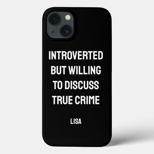 Gepersonaliseerde introverte ware misdaad fan Case-Mate iPhone case (Achterkant)