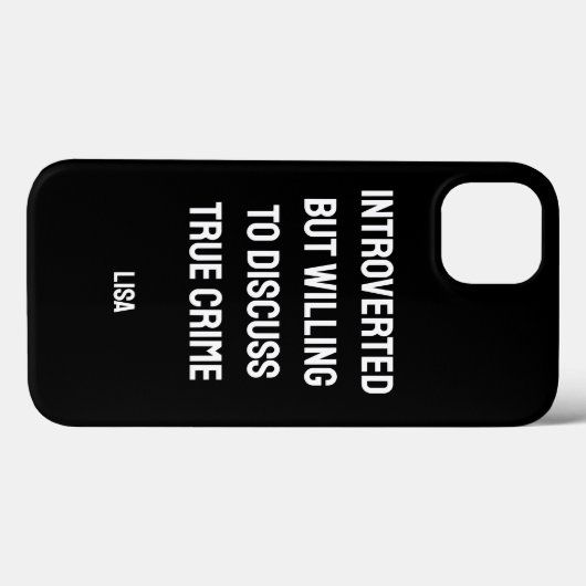 Gepersonaliseerde introverte ware misdaad fan Case-Mate iPhone case (Achterkant (horizontaal))