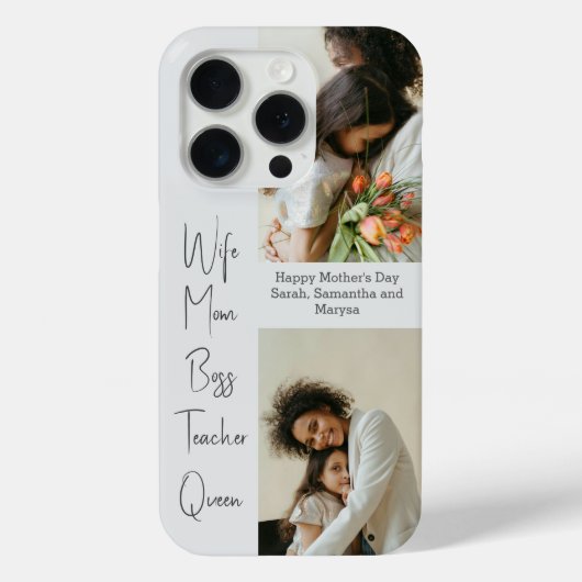 Gepersonaliseerde iPhone Case met Fotocollage | Te (Achterkant)