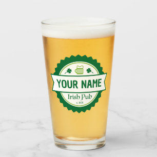 Gepersonaliseerde Irish Pub 16 oz. Bier Glas