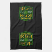 Gepersonaliseerde Irish Pub Sign Man Cave Bar Theedoek (Verticaal)