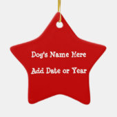 Gepersonaliseerde Irish Setter Keepsake Ornament (Achterkant)