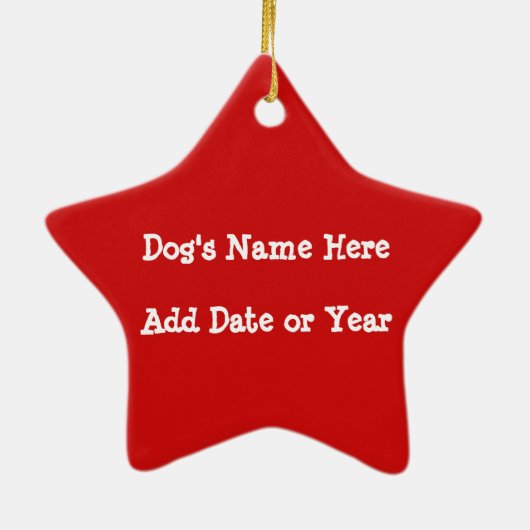 Gepersonaliseerde Irish Setter Keepsake Ornament (Achterkant)