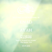 Gepersonaliseerde islamitische bruiloft spiegel De Raamsticker (Vel 3)